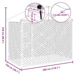 vidaXL Padoc de exterior&acoperiș argintiu 3x1,5x2,5 m oțel galvanizat