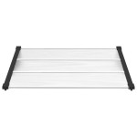 vidaXL Copertină de ușă, negru și transparent, 122x90 cm, policarbonat vidaXL Copertină de ușă, negru și transparent, 122x90 cm, policarbonat