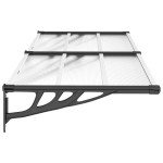 vidaXL Copertină de ușă, negru și transparent, 199x90 cm, policarbonat