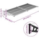 vidaXL Copertină de ușă, negru și transparent, 239x90 cm, policarbonat vidaXL Copertină de ușă, negru și transparent, 239x90 cm, policarbonat