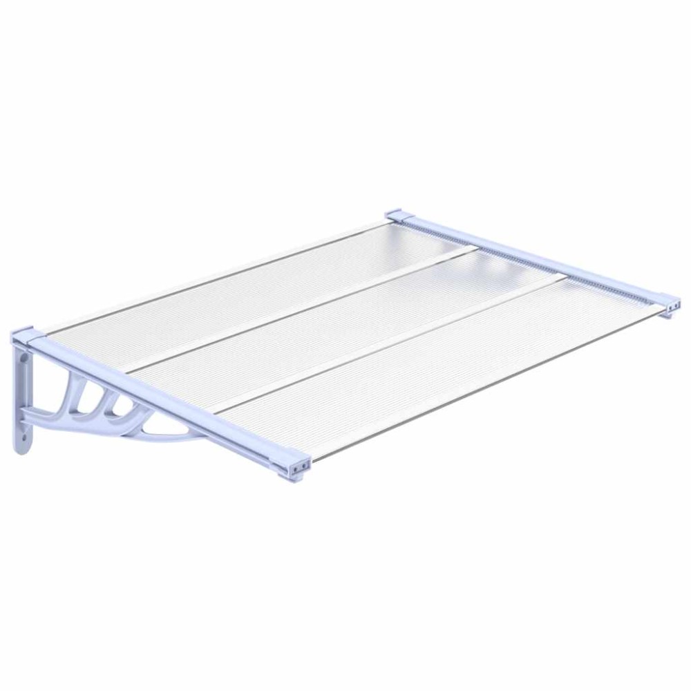 vidaXL Copertină de ușă, gri și transparent, 122x90 cm, policarbonat