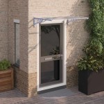 vidaXL Copertină de ușă, gri și transparent, 122x90 cm, policarbonat vidaXL Copertină de ușă, gri și transparent, 122x90 cm, policarbonat