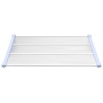 vidaXL Copertină de ușă, gri și transparent, 122x90 cm, policarbonat vidaXL Copertină de ușă, gri și transparent, 122x90 cm, policarbonat