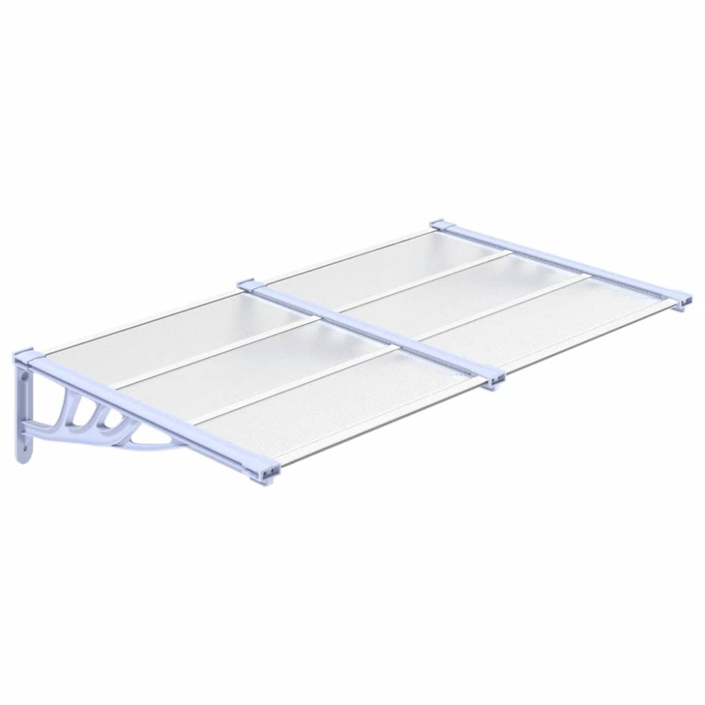 vidaXL Copertină de ușă, gri și transparent, 152,5x90 cm, policarbonat