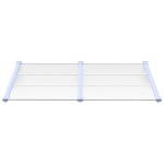 vidaXL Copertină de ușă, gri și transparent, 152,5x90 cm, policarbonat