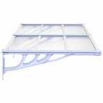 vidaXL Copertină de ușă, gri și transparent, 152,5x90 cm, policarbonat