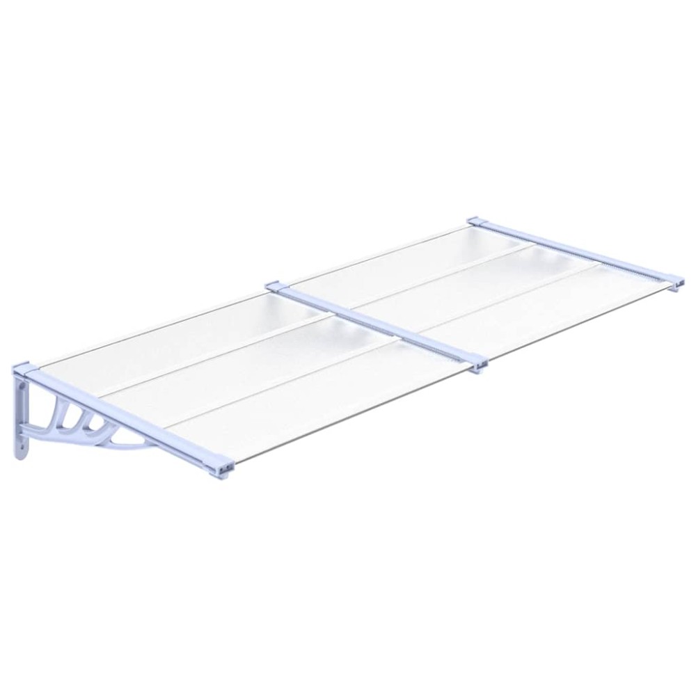 vidaXL Copertină de ușă, gri și transparent, 199x90 cm, policarbonat