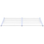 vidaXL Copertină de ușă, gri și transparent, 199x90 cm, policarbonat