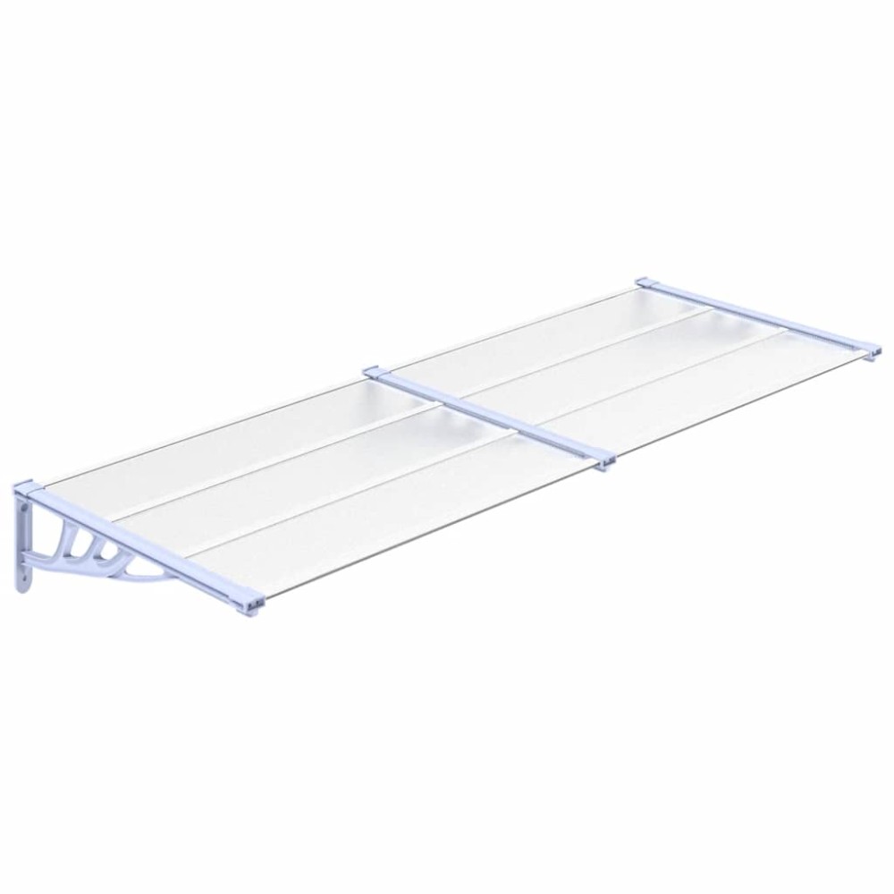 vidaXL Copertină de ușă, gri și transparent, 239x90 cm, policarbonat