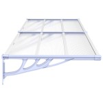 vidaXL Copertină de ușă, gri și transparent, 239x90 cm, policarbonat vidaXL Copertină de ușă, gri și transparent, 239x90 cm, policarbonat