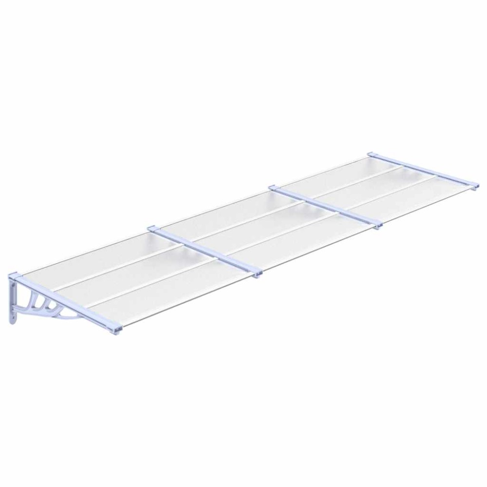 vidaXL Copertină de ușă, gri și transparent, 297,5x90 cm, policarbonat