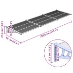 vidaXL Copertină de ușă, gri și transparent, 297,5x90 cm, policarbonat vidaXL Copertină de ușă, gri și transparent, 297,5x90 cm, policarbonat