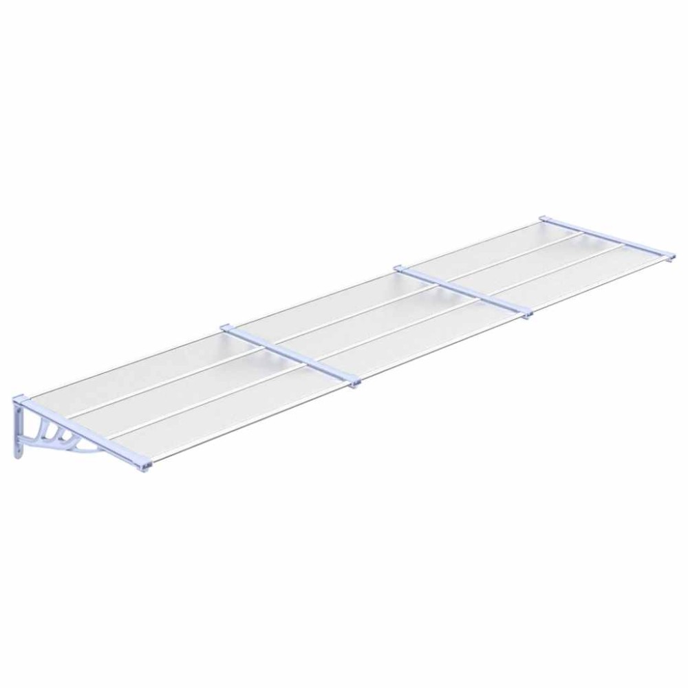 vidaXL Copertină de ușă, gri și transparent, 358,5x90 cm, policarbonat