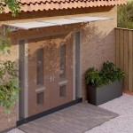vidaXL Copertină de ușă, gri și transparent, 358,5x90 cm, policarbonat vidaXL Copertină de ușă, gri și transparent, 358,5x90 cm, policarbonat