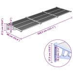 vidaXL Copertină de ușă, gri și transparent, 358,5x90 cm, policarbonat vidaXL Copertină de ușă, gri și transparent, 358,5x90 cm, policarbonat