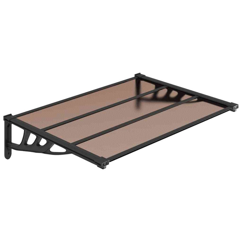 vidaXL Copertină de ușă, negru, 122x90 cm, policarbonat