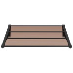 vidaXL Copertină de ușă, negru, 122x90 cm, policarbonat vidaXL Copertină de ușă, negru, 122x90 cm, policarbonat