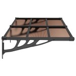 vidaXL Copertină de ușă, negru, 152,5x90 cm, policarbonat vidaXL Copertină de ușă, negru, 152,5x90 cm, policarbonat