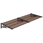 vidaXL Copertină de ușă, negru, 239x90 cm, policarbonat vidaXL Copertină de ușă, negru, 239x90 cm, policarbonat
