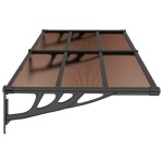 vidaXL Copertină de ușă, negru, 239x90 cm, policarbonat vidaXL Copertină de ușă, negru, 239x90 cm, policarbonat
