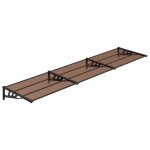 vidaXL Copertină de ușă, negru, 358,5x90 cm, policarbonat vidaXL Copertină de ușă, negru, 358,5x90 cm, policarbonat