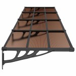 vidaXL Copertină de ușă, negru, 396x90 cm, policarbonat vidaXL Copertină de ușă, negru, 396x90 cm, policarbonat