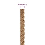vidaXL Funie de iută 50 m lungime, 8 mm grosime vidaXL Funie de iută 50 m lungime, 8 mm grosime