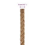 vidaXL Funie de iută 100 m lungime, 8 mm grosime vidaXL Funie de iută 100 m lungime, 8 mm grosime