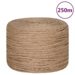 vidaXL Funie de iută 250 m lungime, 8 mm grosime vidaXL Funie de iută 250 m lungime, 8 mm grosime