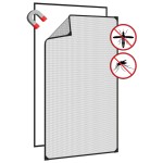vidaXL Plasă insecte magnetică pentru ferestre, antracit, 80x140 cm vidaXL Plasă insecte magnetică pentru ferestre, antracit, 80x140 cm