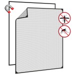 vidaXL Plasă insecte magnetică pentru ferestre, antracit, 100x120 cm vidaXL Plasă insecte magnetică pentru ferestre, antracit, 100x120 cm