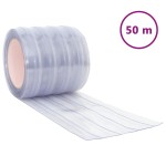 vidaXL Perdea pentru ușă, transparent, 200 mmx1,6 mm 50 m, PVC vidaXL Perdea pentru ușă, transparent, 200 mmx1,6 mm 50 m, PVC
