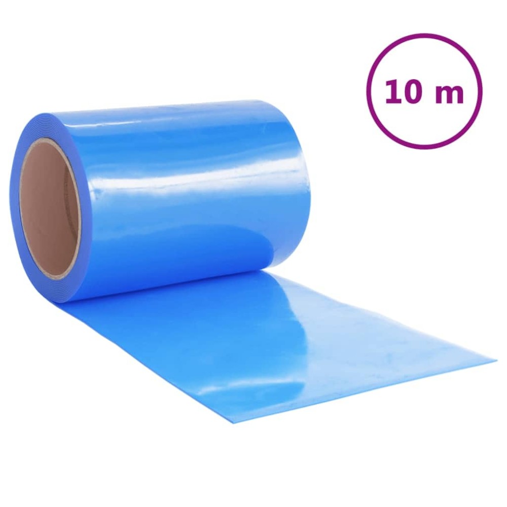 vidaXL Perdea pentru ușă, albastru, 300 mmx2,6 mm 10 m, PVC