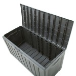 vidaXL Cutie de depozitare, negru, 118x53x57 cm, polipropilenă vidaXL Cutie de depozitare, negru, 118x53x57 cm, polipropilenă