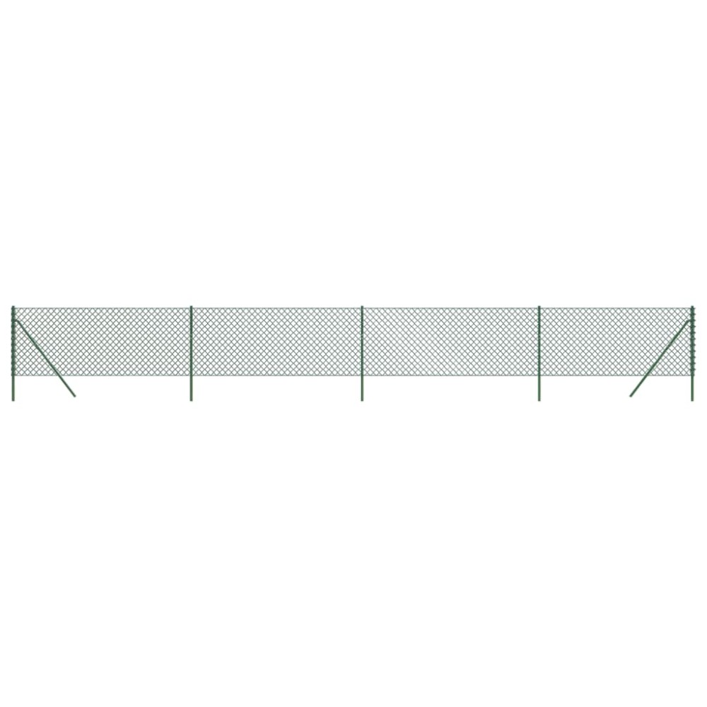 vidaXL Gard de plasă de sârmă, verde, 1x10 m