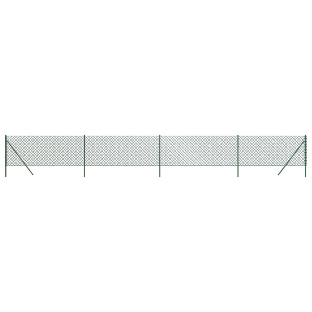 vidaXL Gard de plasă de sârmă, verde, 1,1x10 m