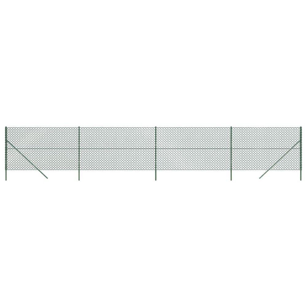 vidaXL Gard de plasă de sârmă, verde, 2x10 m