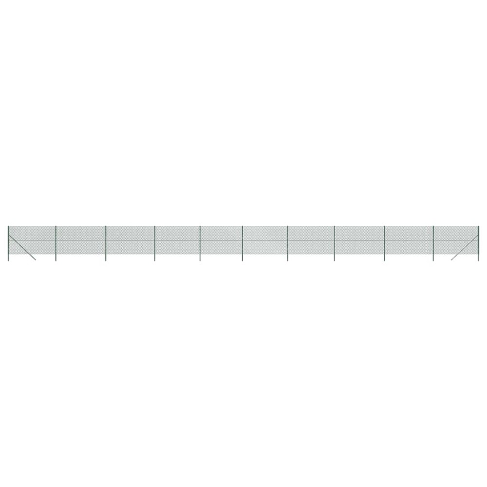 vidaXL Gard de plasă de sârmă, verde, 1,4x25 m