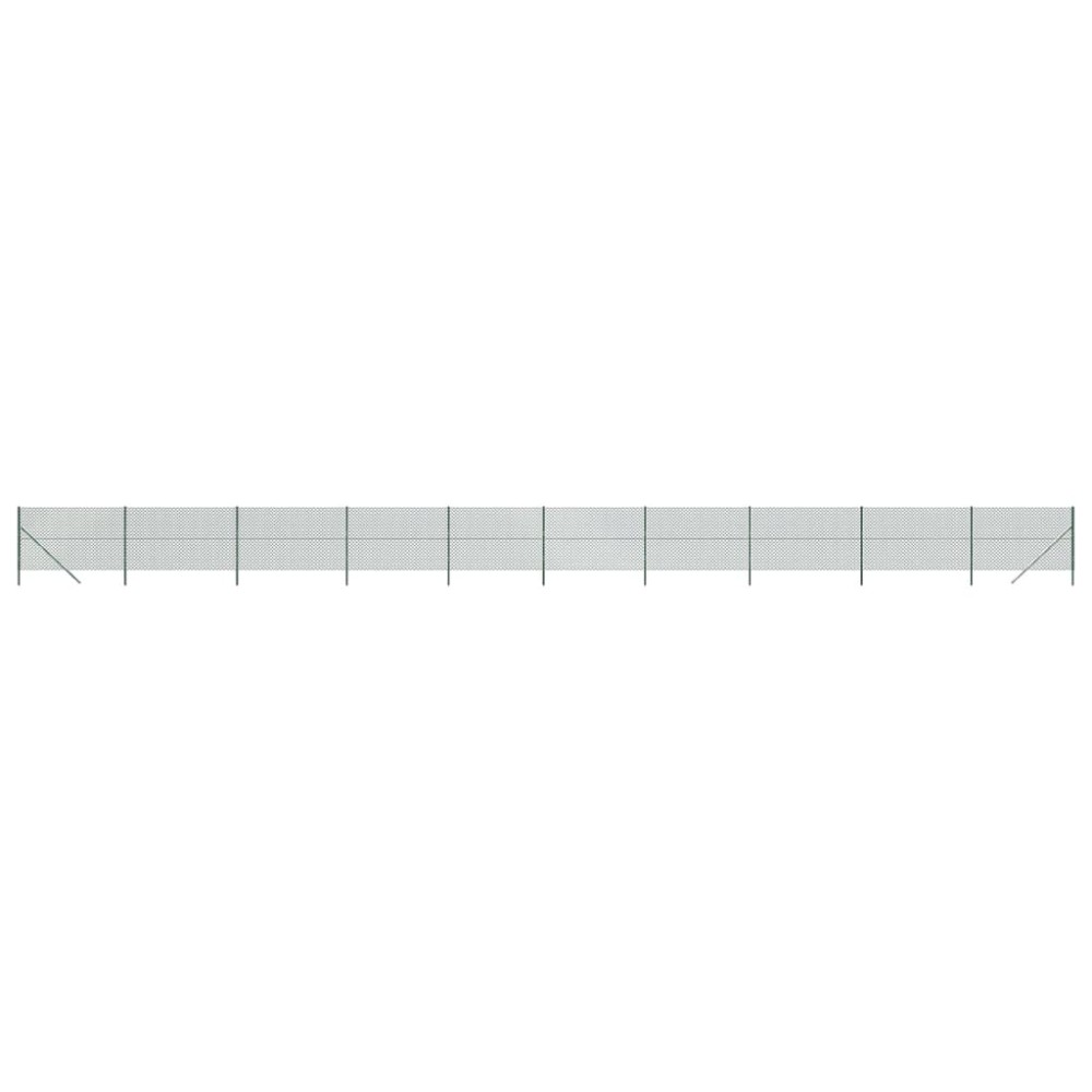 vidaXL Gard de plasă de sârmă, verde, 1,6x25 m