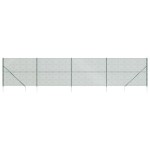 vidaXL Gard plasă de sârmă cu țăruși de fixare, verde, 1,4x10 m