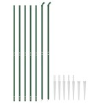 vidaXL Gard plasă de sârmă cu țăruși de fixare, verde, 1,4x10 m