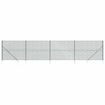 vidaXL Gard plasă de sârmă cu țăruși de fixare, verde, 1,6x10 m vidaXL Gard plasă de sârmă cu țăruși de fixare, verde, 1,6x10 m