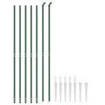 vidaXL Gard plasă de sârmă cu țăruși de fixare, verde, 2,2x10 m vidaXL Gard plasă de sârmă cu țăruși de fixare, verde, 2,2x10 m