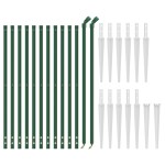 vidaXL Gard plasă de sârmă cu țăruși de fixare, verde, 0,8x25 m vidaXL Gard plasă de sârmă cu țăruși de fixare, verde, 0,8x25 m