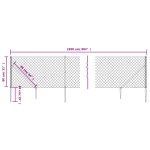 vidaXL Gard plasă de sârmă cu țăruși de fixare, verde, 0,8x25 m vidaXL Gard plasă de sârmă cu țăruși de fixare, verde, 0,8x25 m