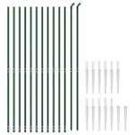vidaXL Gard plasă de sârmă cu țăruși de fixare, verde, 1,6x25 m vidaXL Gard plasă de sârmă cu țăruși de fixare, verde, 1,6x25 m