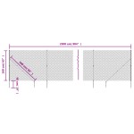 vidaXL Gard plasă de sârmă cu țăruși de fixare, verde, 1,6x25 m vidaXL Gard plasă de sârmă cu țăruși de fixare, verde, 1,6x25 m