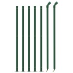 vidaXL Gard plasă de sârmă cu bordură, verde, 0,8x10 m
