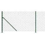 vidaXL Gard plasă de sârmă cu bordură, verde, 0,8x10 m