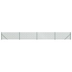 vidaXL Gard plasă de sârmă cu bordură, verde, 1,1x10 m